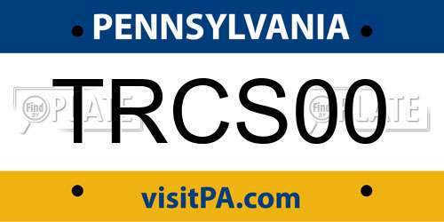 TRCS00 Pennsylvania License Plate