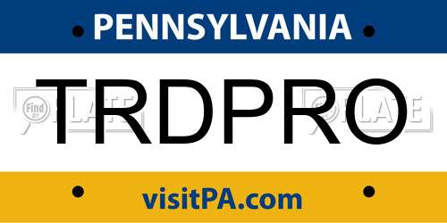TRDPRO Pennsylvania License Plate