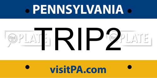 TRIP2 Pennsylvania License Plate