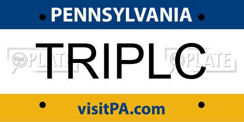 TRIPLC Pennsylvania License Plate