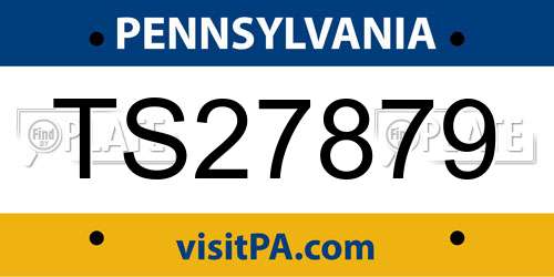 TS27879 Pennsylvania License Plate