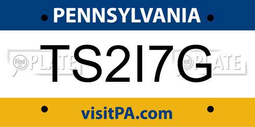 TS2I7G Pennsylvania License Plate
