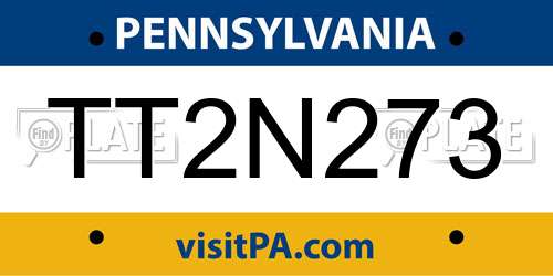 TT2N273 Pennsylvania License Plate