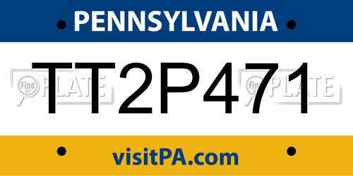 TT2P471 Pennsylvania License Plate