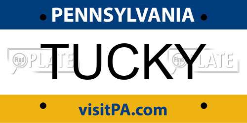 TUCKY Pennsylvania License Plate