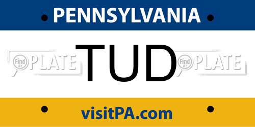 TUD Pennsylvania License Plate