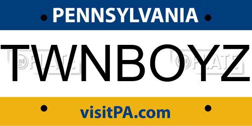 TWNBOYZ Pennsylvania License Plate