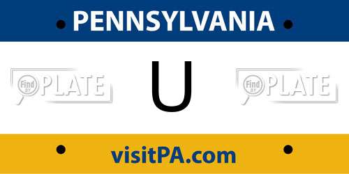 U Pennsylvania License Plate