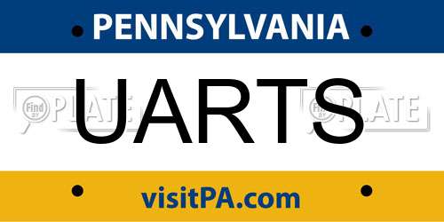 UARTS Pennsylvania License Plate