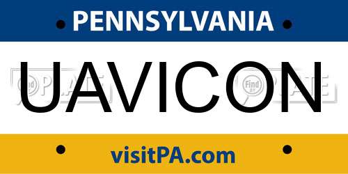 UAVICON Pennsylvania License Plate