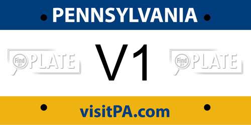 V1 Pennsylvania License Plate