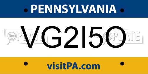 VG2I5O Pennsylvania License Plate