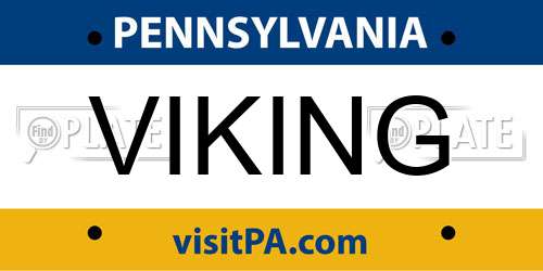 VIKING Pennsylvania License Plate