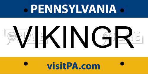 VIKINGR Pennsylvania License Plate