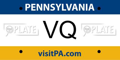 VQ Pennsylvania License Plate