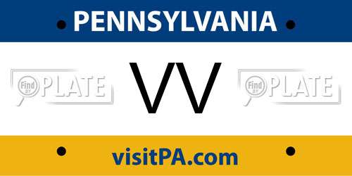 VV Pennsylvania License Plate