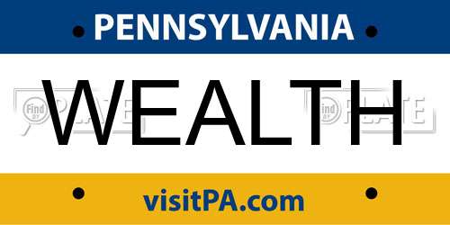 WEALTH Pennsylvania License Plate