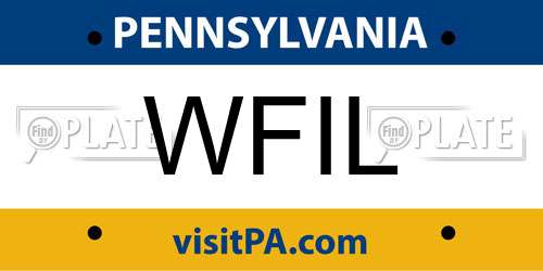 WFIL Pennsylvania License Plate
