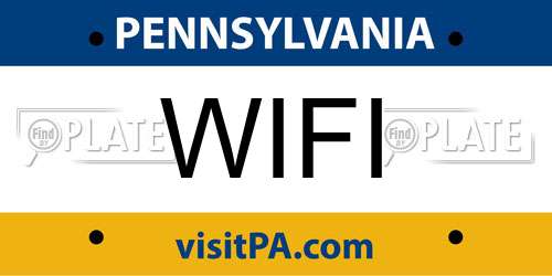 WIFI Pennsylvania License Plate