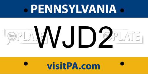 WJD2 Pennsylvania License Plate