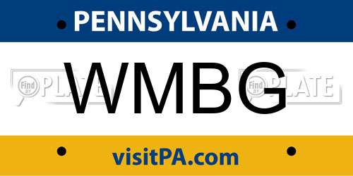 WMBG Pennsylvania License Plate
