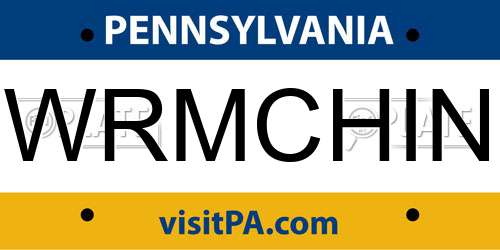 WRMCHIN Pennsylvania License Plate