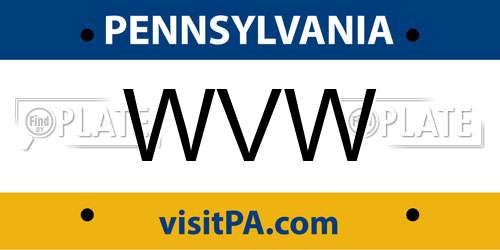 WVW Pennsylvania License Plate