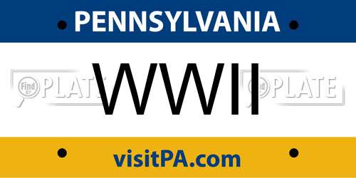 WWII Pennsylvania License Plate