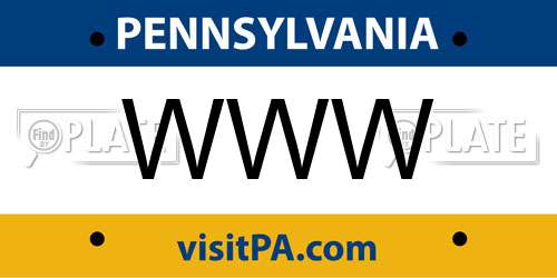 WWW Pennsylvania License Plate