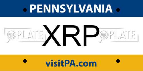 XRP Pennsylvania License Plate
