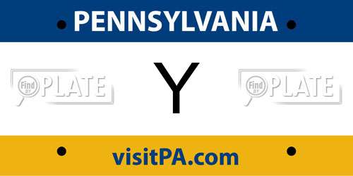 Y Pennsylvania License Plate