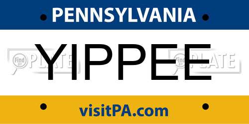 YIPPEE Pennsylvania License Plate