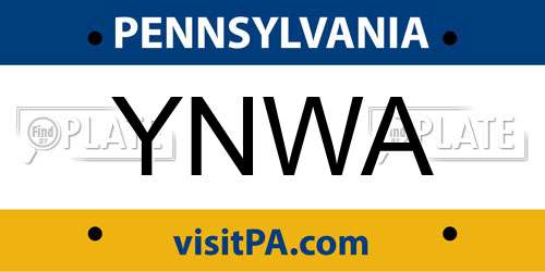 YNWA Pennsylvania License Plate