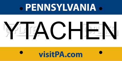 YTACHEN Pennsylvania License Plate
