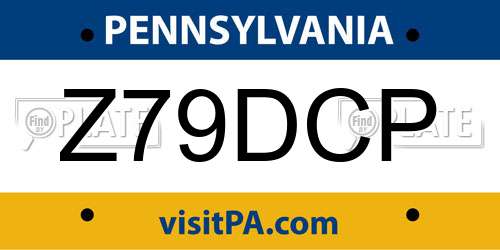 Z79DCP Pennsylvania License Plate