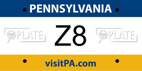 Z8 Pennsylvania License Plate