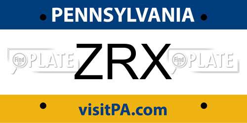 ZRX Pennsylvania License Plate