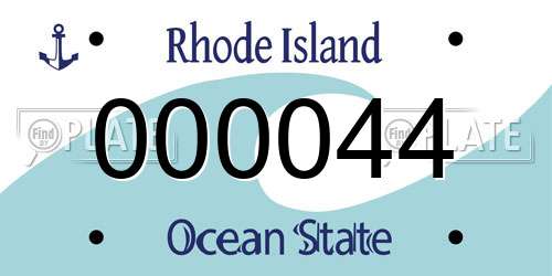 000044 Rhode Island License Plate