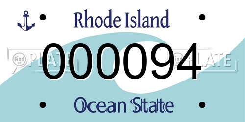 000094 Rhode Island License Plate