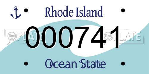 000741 Rhode Island License Plate