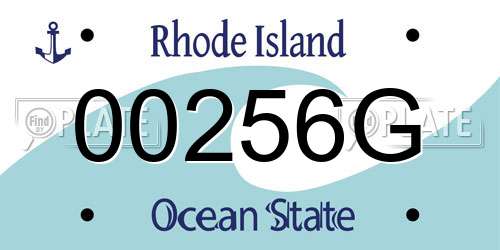 00256G Rhode Island License Plate