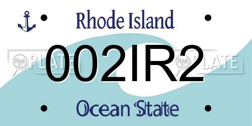 002IR2 Rhode Island License Plate