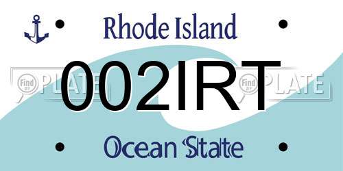 002IRT Rhode Island License Plate