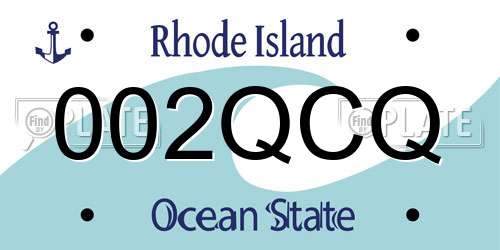 002QCQ Rhode Island License Plate
