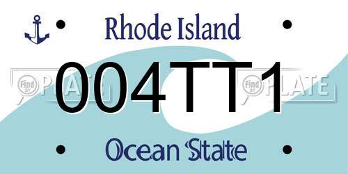 004TT1 Rhode Island License Plate