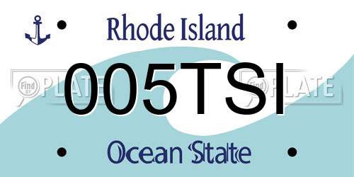 005TSI Rhode Island License Plate