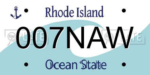 007NAW Rhode Island License Plate