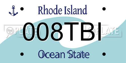 008TBI Rhode Island License Plate