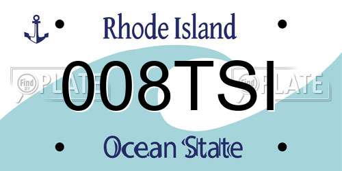 008TSI Rhode Island License Plate