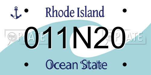 011N20 Rhode Island License Plate